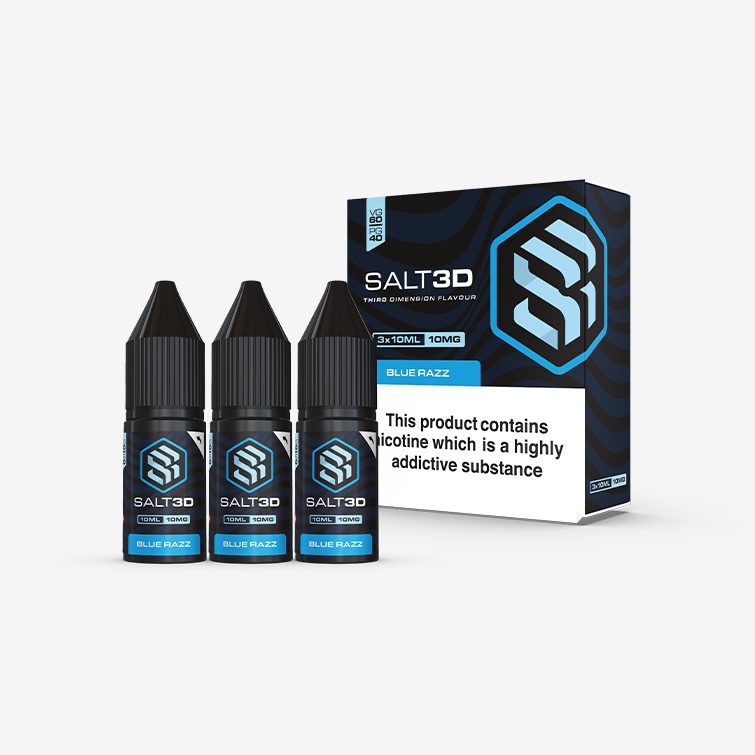 Salt3D – Blue Razz 3x 10ml Salt Nicotine E-liquid