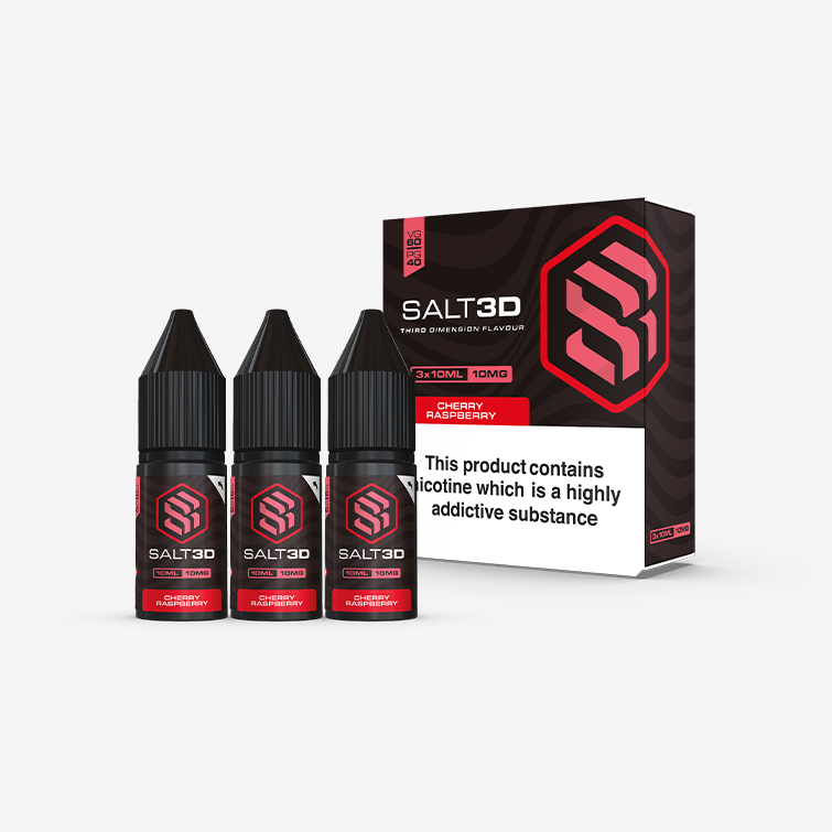 Salt3D – Cherry Raspberry 3x 10ml Salt Nicotine E-liquid