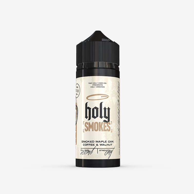 Holy Smokes – Smoked Maple Oak Coffee & Walnut 100ml E-liquid