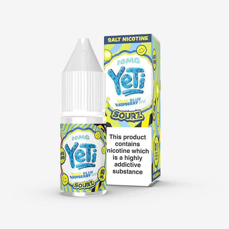 Yeti Sourz – Sour Blue Raspberry Ice 10ml Salt Nicotine E-liquid