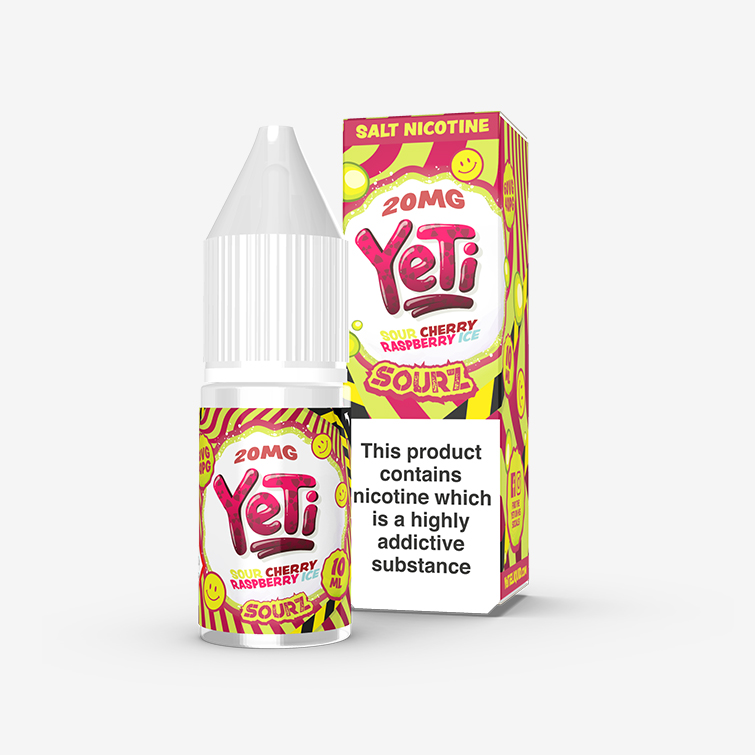 Yeti Sourz – Sour Cherry Raspberry Ice 10ml Salt Nicotine E-liquid