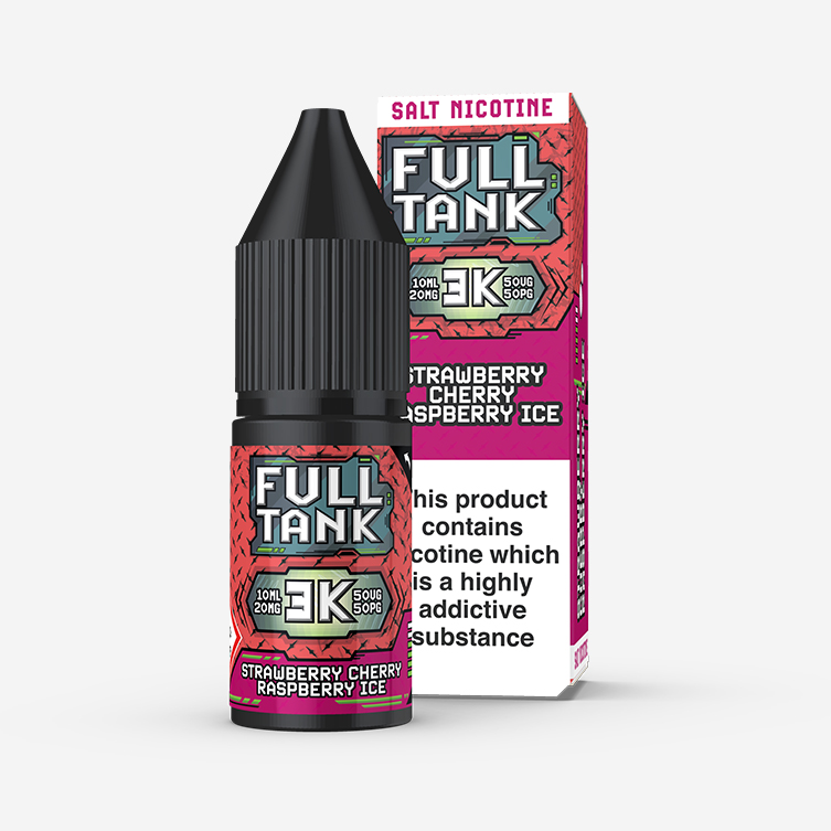 Full Tank 3K – Strawberry Cherry Raspberry Ice 10ml Salt Nicotine E-liquid
