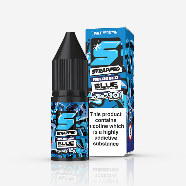 Strapped Reloaded – Blue Raspberry Slush 10ml Salt Nicotine E-liquid