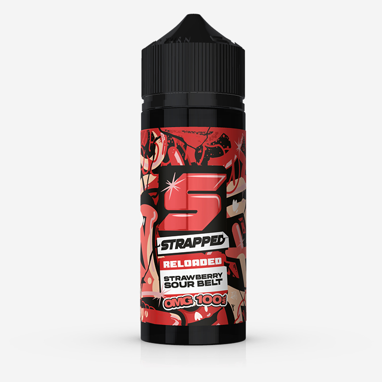 Strapped Reloaded – Strawberry Sour Belt 100ml E-liquid