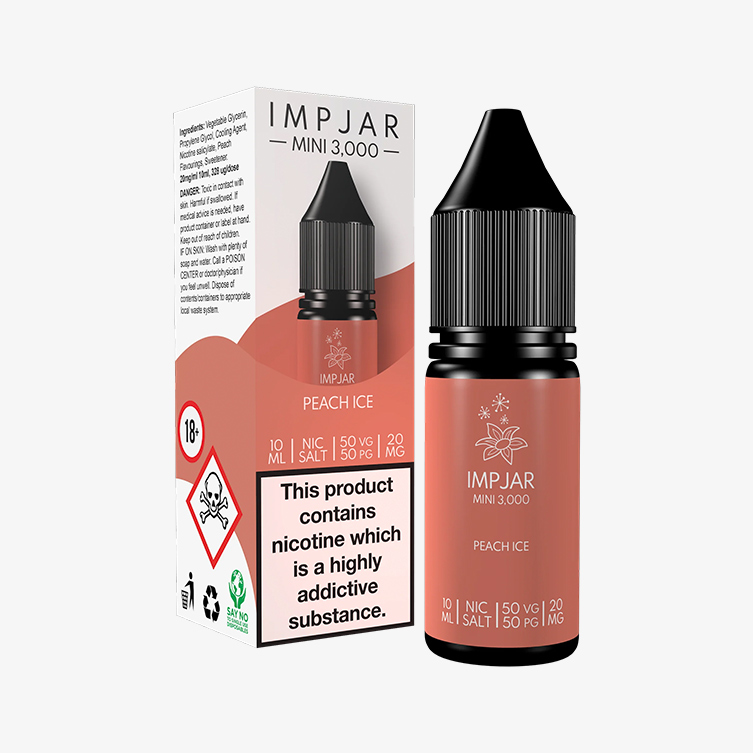 Imp Jar – Peach Ice 10ml Salt Nicotine E-liquid