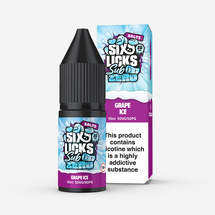 Six Licks Sub Zero – Grape Ice 10ml Salt Nicotine E-liquid