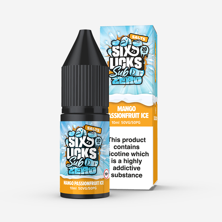 Six Licks Sub Zero – Mango Passionfruit Ice 10ml Salt Nicotine E-liquid