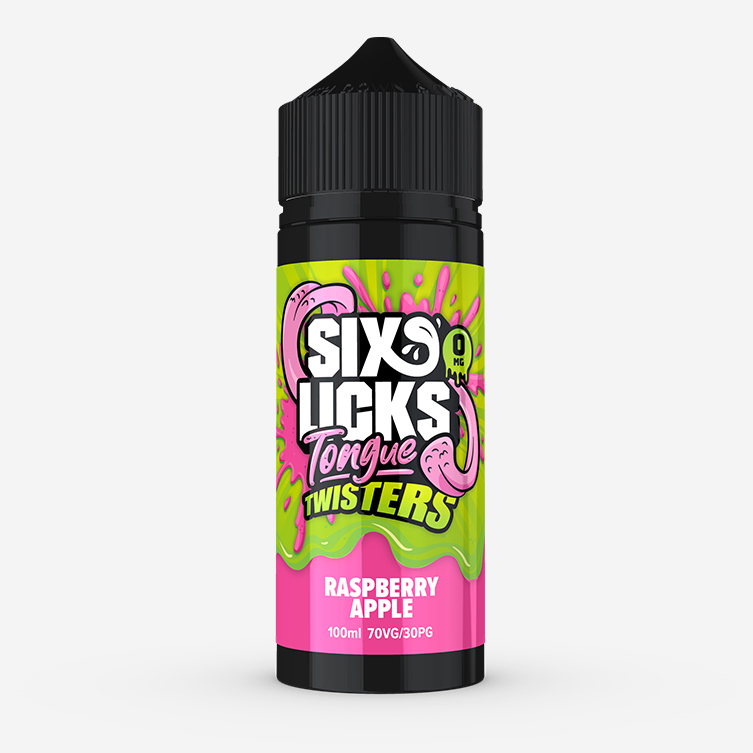 Six Licks Tongue Twisters – Raspberry Apple 100ml E-liquid