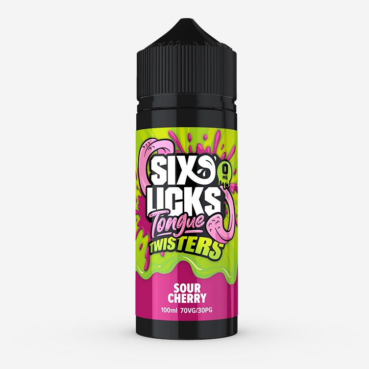 Six Licks Tongue Twisters – Sour Cherry 100ml E-liquid
