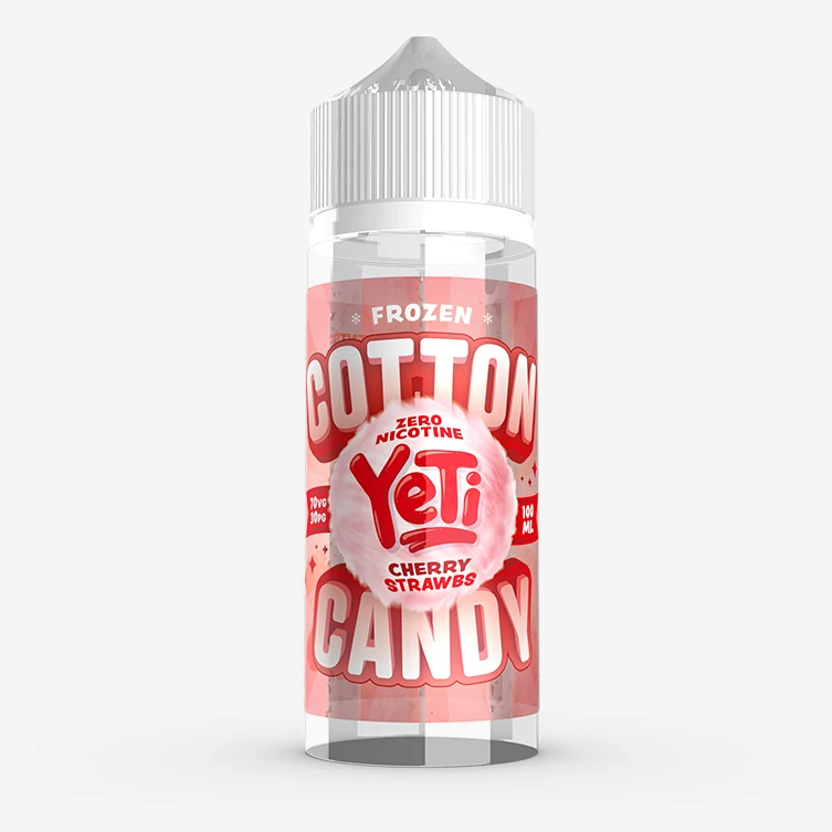 Yeti Cotton Candy  – Cherry Strawbz 100ml E-liquid