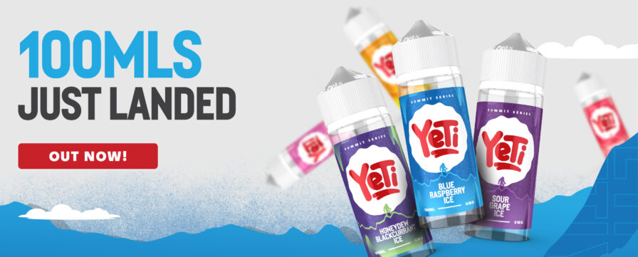 Three bottles of Yeti Summit Series in 100ml